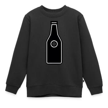 einfaches Piktogramm einer Flasche - Kinder Premium Organic Sweatshirt - Schwarz - Vorne - AI Model Kid Female (0cm)