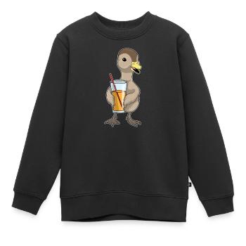Ente Saft - Kinder Premium Organic Sweatshirt - Schwarz - Vorne - AI Model Kid Female (0cm)