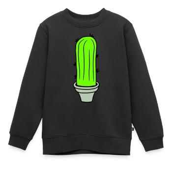 Cactus Plante Épineux Épineux Déserts Cactus - Sweat Premium enfant bio - noir - Devant - AI Model Kid Female (0cm)