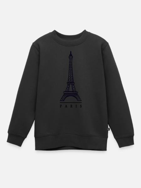 Tour Eiffel, Paris - Sweat Premium enfant bio - noir