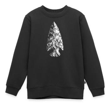 pointe de flèche - Sweat Premium enfant bio - noir - Devant - AI Model Kid Female (0cm)