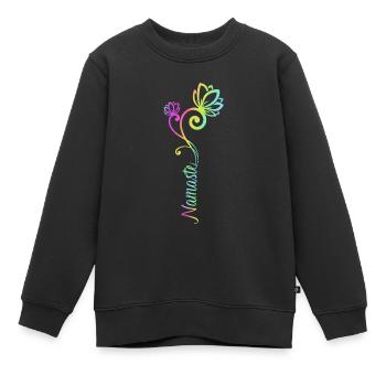 Namaste - Kinder Premium Organic Sweatshirt - Schwarz - Vorne - AI Model Kid Female (0cm)