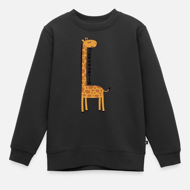 Giraffe großartig - Kinder Premium Organic Sweatshirt - Schwarz