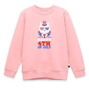 Vierter Juli Nationalfarben Nationalfeiertag USA - Kinder Premium Organic Sweatshirt - Rosa - Vorne - AI Model Kid Female (0cm)