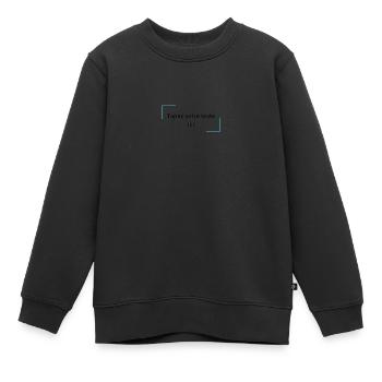 Tapez votre texte ici - Sweat Premium enfant bio - noir - Devant - AI Model Kid Female (0cm)