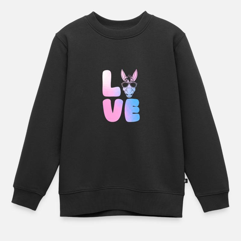 Âne - Sweat Premium enfant bio - noir
