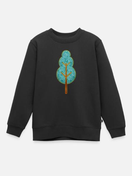arbre - Sweat Premium enfant bio - noir
