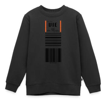 Flughafen Wien VIE - Kinder Premium Organic Sweatshirt - Schwarz - Vorne - AI Model Kid Female (0cm)
