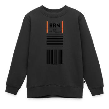 Flughafen Bern BRN - Kinder Premium Organic Sweatshirt - Schwarz - Vorne - AI Model Kid Female (0cm)