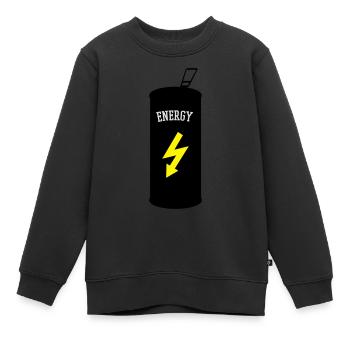 Energy Drink - Kinder Premium Organic Sweatshirt - Schwarz - Vorne - AI Model Kid Female (0cm)