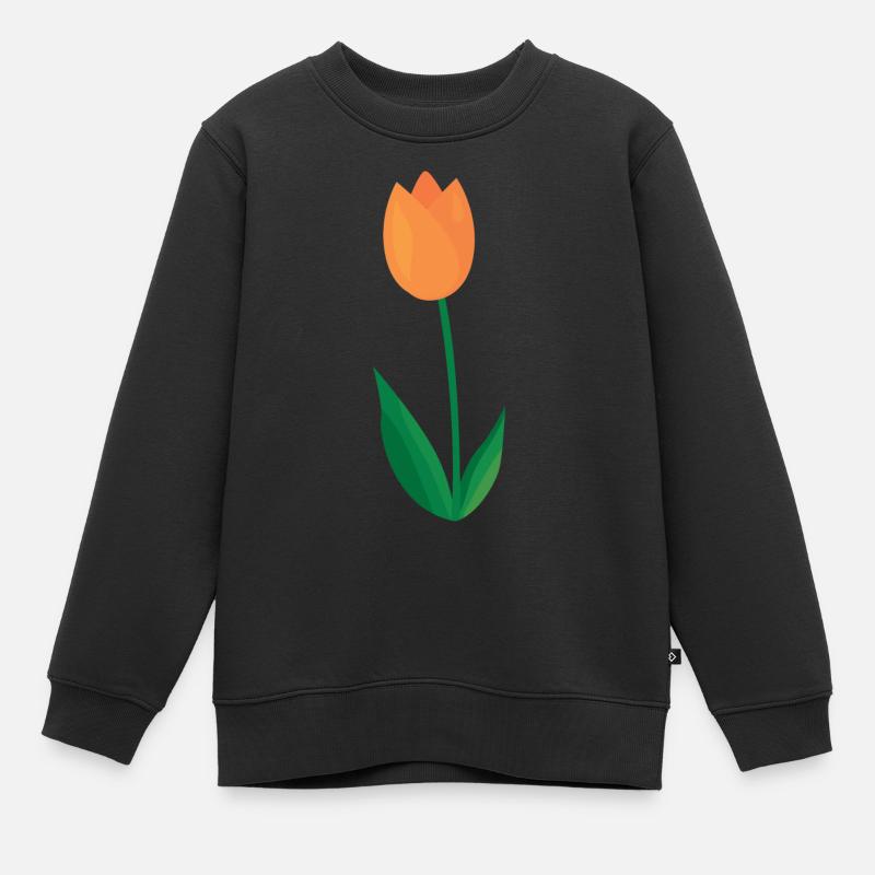 Tulipe - Sweat Premium enfant bio - noir