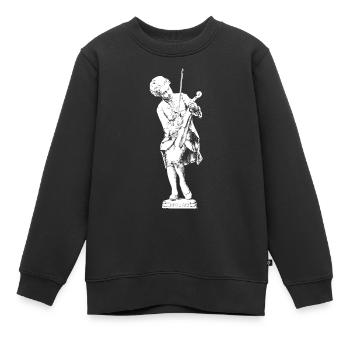 Mozart Violon enfant - Wolfgang Amadeus Mozart - Sweat Premium enfant bio - noir - Devant - AI Model Kid Female (0cm)