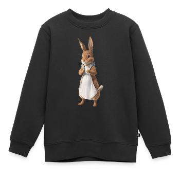 Mignon Lapin Marron 1 - Sweat Premium enfant bio - noir - Devant - AI Model Kid Female (0cm)