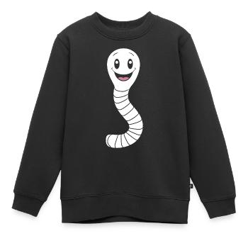 Regenwurm - Kinder Premium Organic Sweatshirt - Schwarz - Vorne - AI Model Kid Female (0cm)