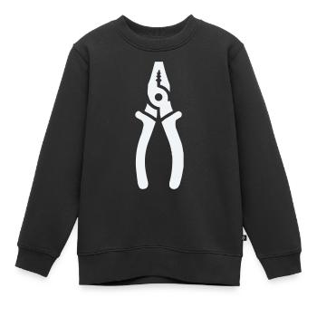 Tool pliers - Kids Premium Organic Sweatshirt - black - Front - AI Model Kid Female (0cm)