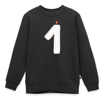 Bougie de célébration avec design de pépites - Sweat Premium enfant bio - noir - Devant - AI Model Kid Female (0cm)