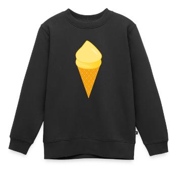 Ice Cream Vanilla Ice Cream - Kids Premium Organic Sweatshirt - black - Front - AI Model Kid Female (0cm)