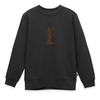 Gerechtigkeit - Kinder Premium Organic Sweatshirt - Schwarz - Vorne - AI Model Kid Female (0cm)
