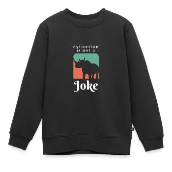 Extinktion nicht witzig. Tierrechtsaktivist Gesche - Kinder Premium Organic Sweatshirt - Schwarz - Vorne - AI Model Kid Female (0cm)