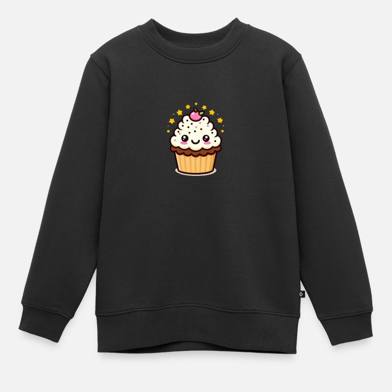 Clara Cupcake - Kinder Premium Organic Sweatshirt - Schwarz
