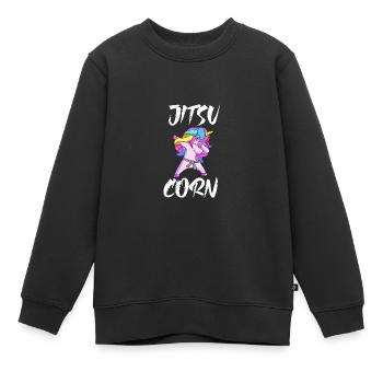 Jiu Jitsu Selbstverteidigung - Kinder Premium Organic Sweatshirt - Schwarz - Vorne - AI Model Kid Female (0cm)
