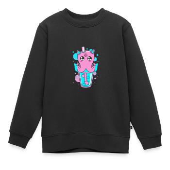 Pastell Gothic - Kinder Premium Organic Sweatshirt - Schwarz - Vorne - AI Model Kid Female (0cm)