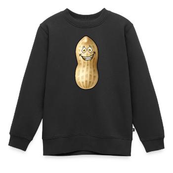 Peanut Nuts Emotion Drôle Happy Kids Bébé - Sweat Premium enfant bio - noir - Devant - AI Model Kid Female (0cm)