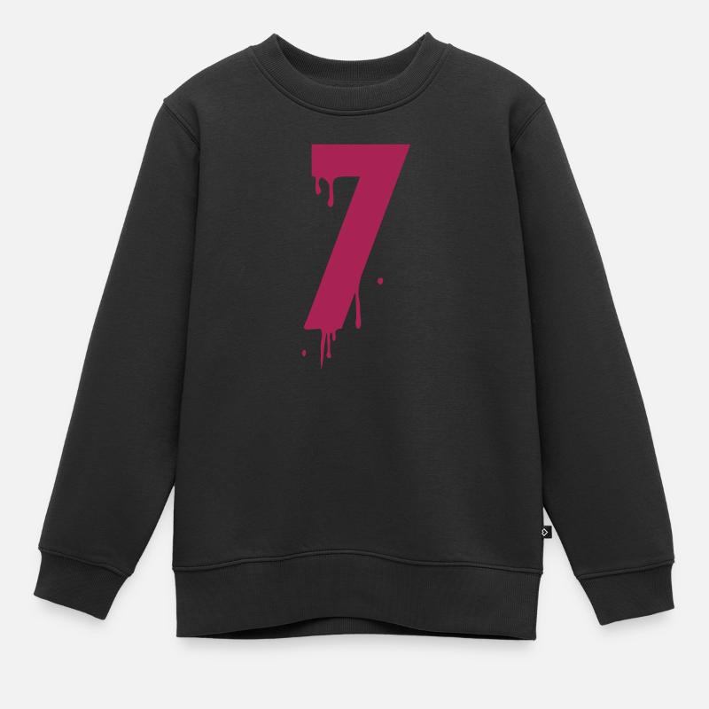 7 Tropfen - Kinder Premium Organic Sweatshirt - Schwarz