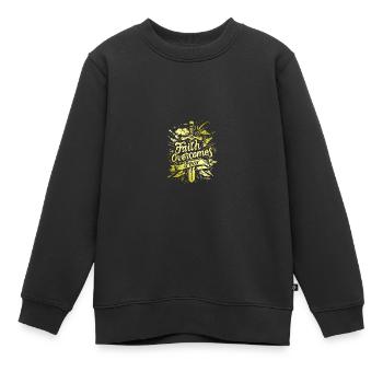 Faith Bible verse Bible verse Jesus Christ - Kids Premium Organic Sweatshirt - black - Front - AI Model Kid Female (0cm)