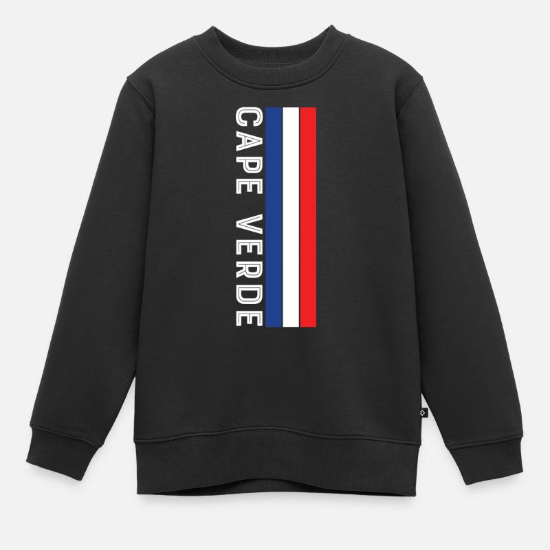 Couleur du pays cap-vert en rayures - Sweat Premium enfant bio - noir