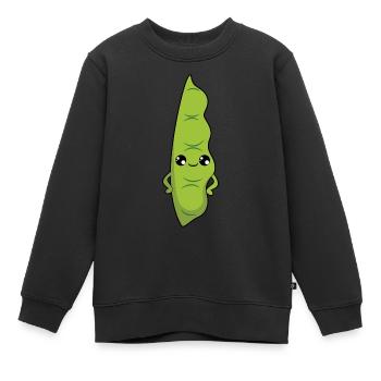 Grüne Bohnen - Kinder Premium Organic Sweatshirt - Schwarz - Vorne - AI Model Kid Female (0cm)