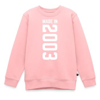 Made In 2003 - Kids Premium Organic Sweatshirt - rose - Front - AI Model Kid Female (0cm)