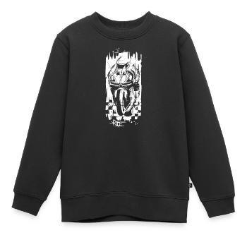 Superbike Illustration – Racing & Speed als Skizze - Kinder Premium Organic Sweatshirt - Schwarz - Vorne - AI Model Kid Female (0cm)