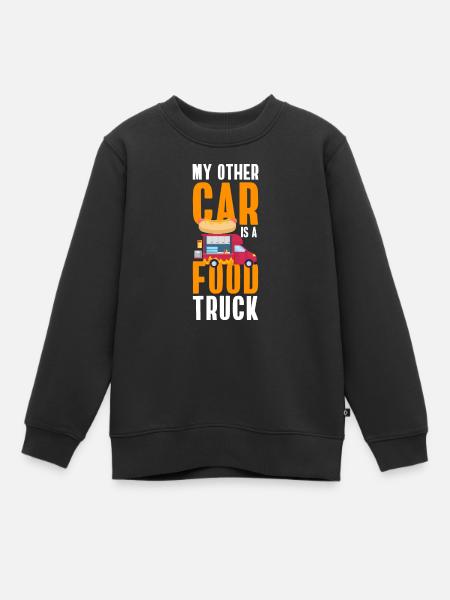 Street food, meal, meals on wheels, barbecue - Kids Premium Organic Sweatshirt - black