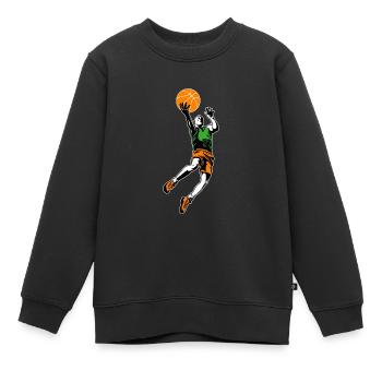 Basketball Basketball Basketball - Kinder Premium Organic Sweatshirt - Schwarz - Vorne - AI Model Kid Female (0cm)