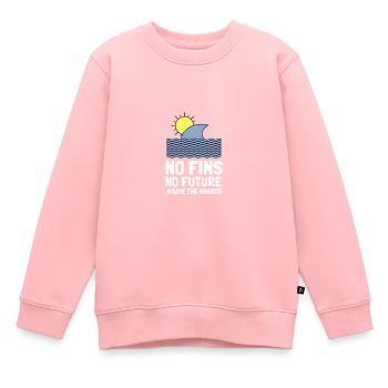 No Fins No Future Safe Sharks - Kinder Premium Organic Sweatshirt - Rosa - Vorne - AI Model Kid Female (0cm)