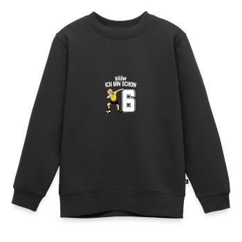 6. Geburtstag Kinder Fussballtrikot Fussballer - Kinder Premium Organic Sweatshirt - Schwarz - Vorne - AI Model Kid Female (0cm)