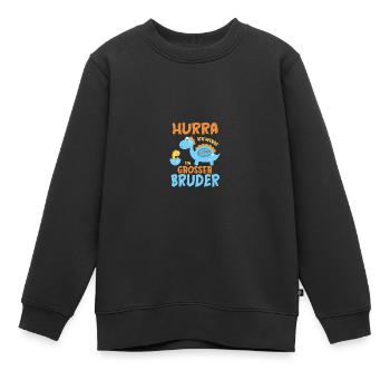 Werdender Bruder Geschenk Ich werde Bruder Brüder - Kinder Premium Organic Sweatshirt - Schwarz - Vorne - AI Model Kid Female (0cm)