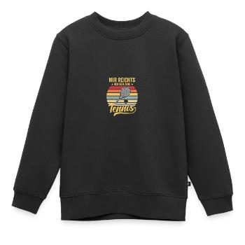 Tennisspieler Tennisspiel Tennis Geschenk - Kinder Premium Organic Sweatshirt - Schwarz - Vorne - AI Model Kid Female (0cm)