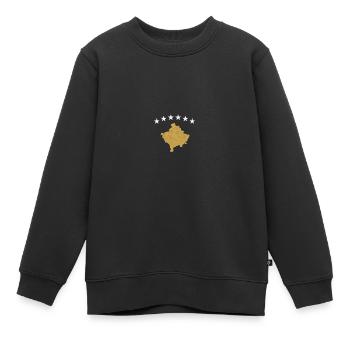 Drapeau du Kosovo Drapeau Jersey Cadeau Kosovar - Sweat Premium enfant bio - noir - Devant - AI Model Kid Female (0cm)