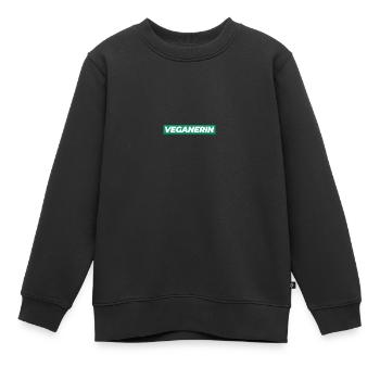Veganer Veganerin Veganismus Geschenk Vegan - Kinder Premium Organic Sweatshirt - Schwarz - Vorne - AI Model Kid Female (0cm)