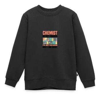 Chemie - Kinder Premium Organic Sweatshirt - Schwarz - Vorne - AI Model Kid Female (0cm)