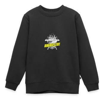Angrillen Grillen Grill - Kinder Premium Organic Sweatshirt - Schwarz - Vorne - AI Model Kid Female (0cm)