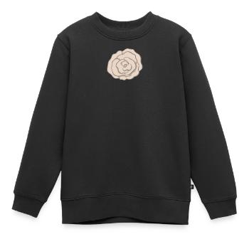 Blume - Kinder Premium Organic Sweatshirt - Schwarz - Vorne - AI Model Kid Female (0cm)