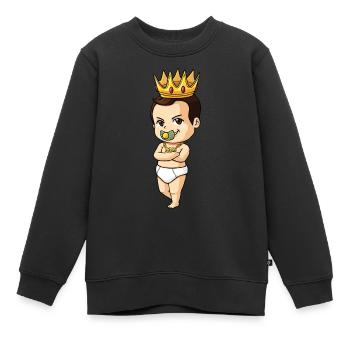 Cool Baby-Design - Kinder Premium Organic Sweatshirt - Schwarz - Vorne - AI Model Kid Female (0cm)