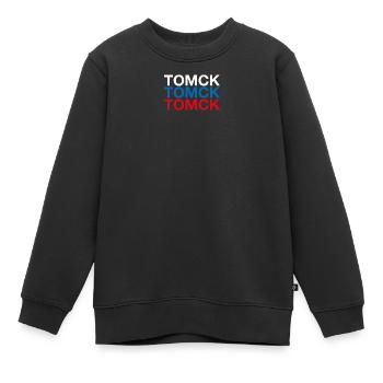 TOMSK Russland Kyrillisch Russian Flag - Kinder Premium Organic Sweatshirt - Schwarz - Vorne - AI Model Kid Female (0cm)