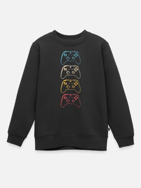 Gamer Controller Gaming rétro Jeux vidéo Jeu 3 - Sweat Premium enfant bio - noir