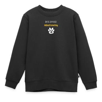 mischlinghalter, MixedBreed dog, coole hundesprüch - Kinder Premium Organic Sweatshirt - Schwarz - Vorne - AI Model Kid Female (0cm)