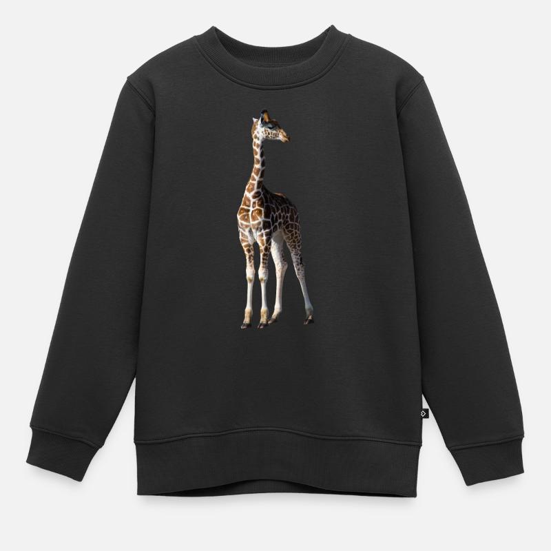 girafe - Sweat Premium enfant bio - noir