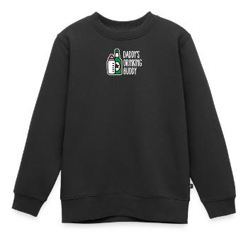 Father Son Baby Birth Best Friends Bottle milk - Kids Premium Organic Sweatshirt - black - Front - AI Model Kid Female (0cm)